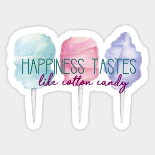 Happiness Tastes Like Cotton Candy Sticker